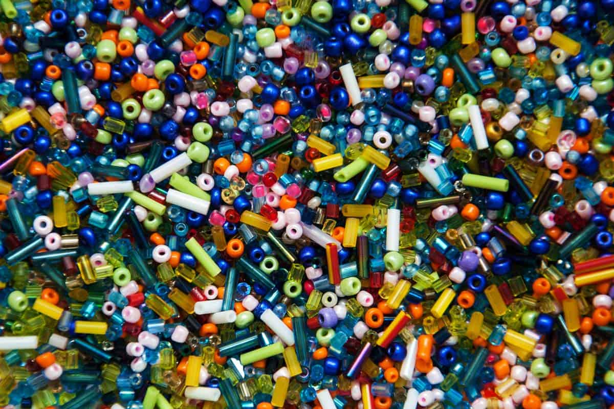 Glass beads background