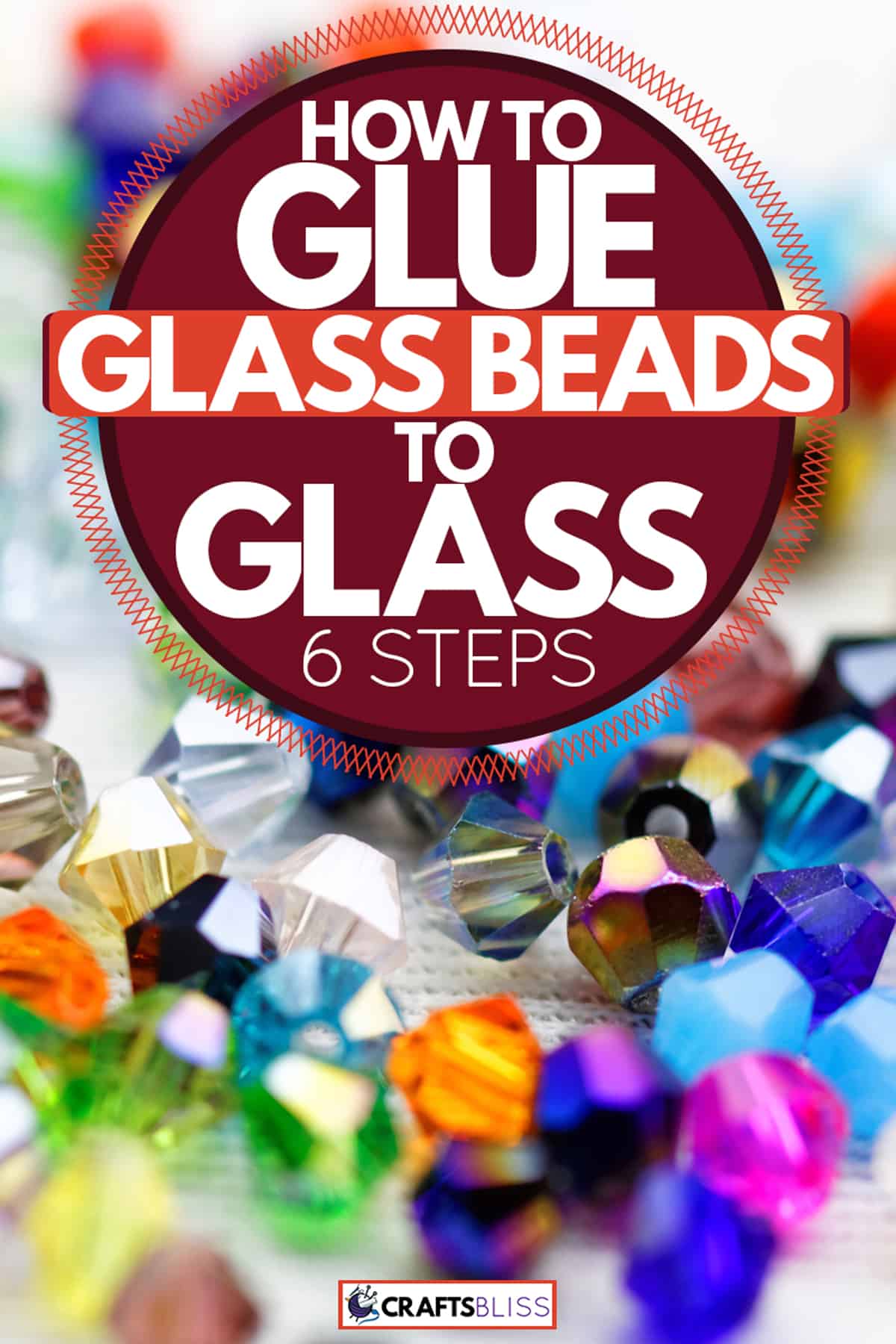 Different colored glass beads on a white background, How To Glue Glass Beads To Glass [6 Steps]