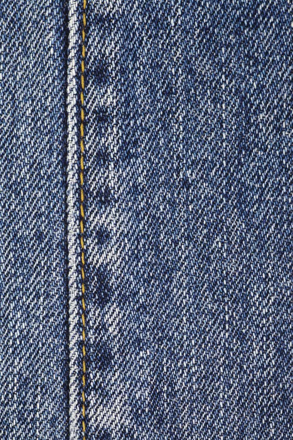 Part of a blue denim jeans