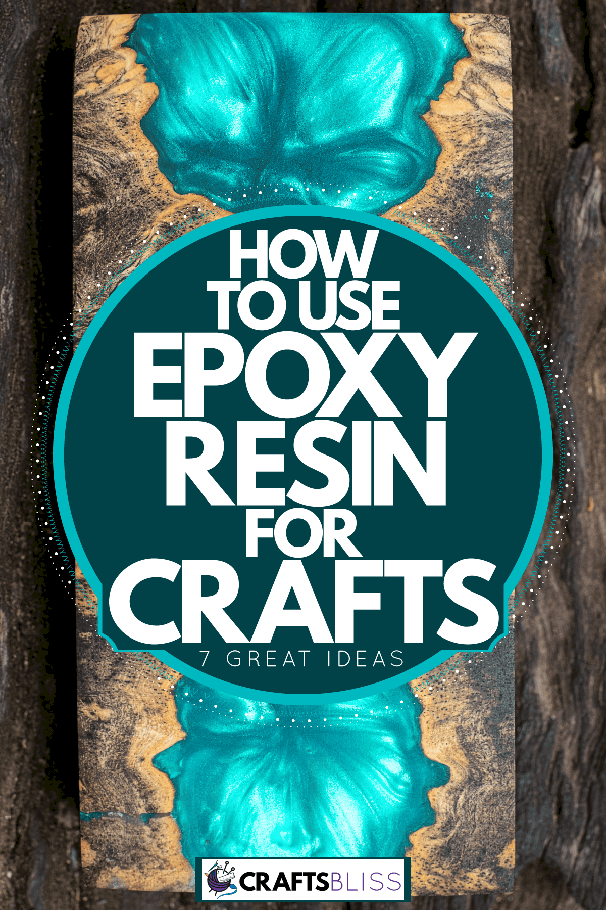 A breathtaking and stunning looking wooden chestnut table with an epoxy resin design in the middle, How To Use Epoxy Resin For Crafts [7 Great Ideas]