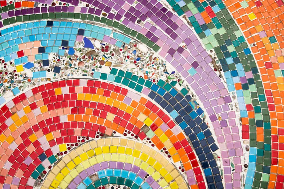 Vibrant colored mosaic project