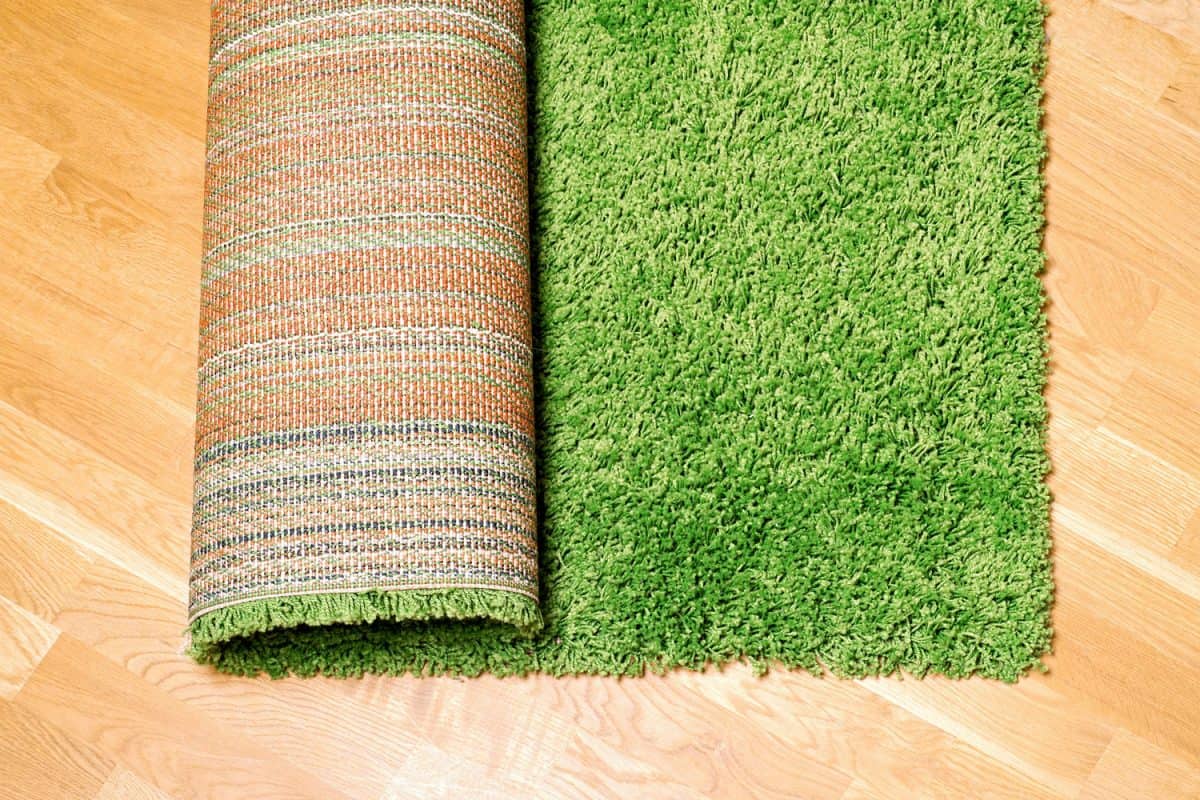 A grass type carpet flooring