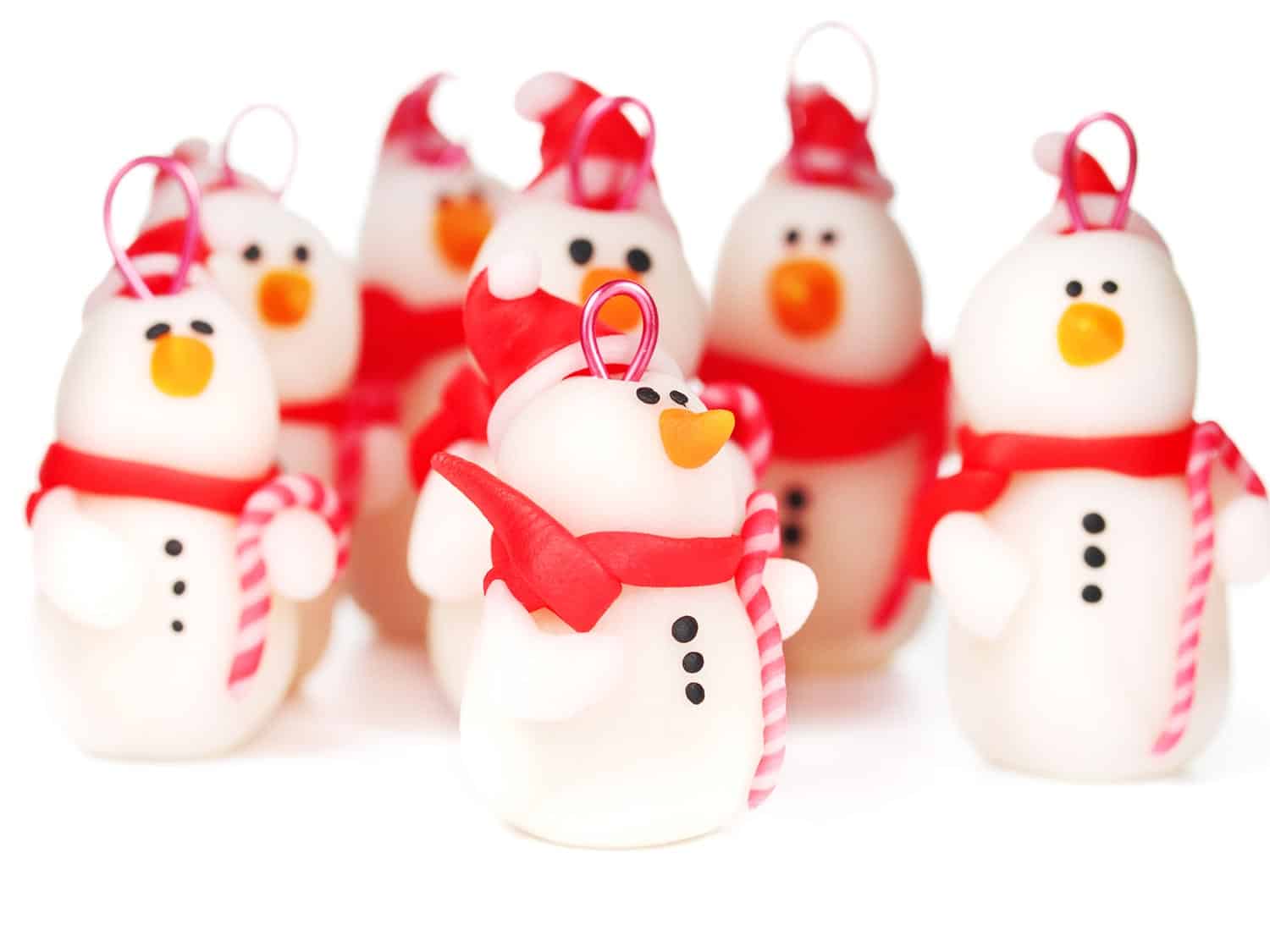 Handmade snowmen Christmas decorations