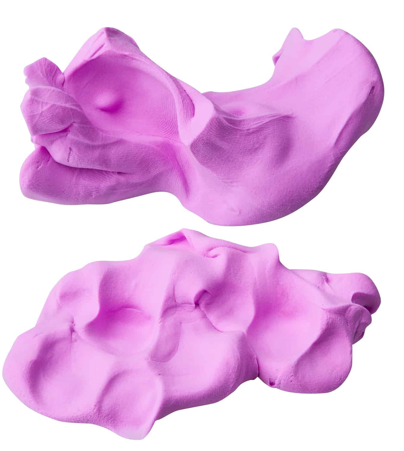 Vivid plasticine isolated on a white background. Plasticine dough or modeling clay is used for kids education and development