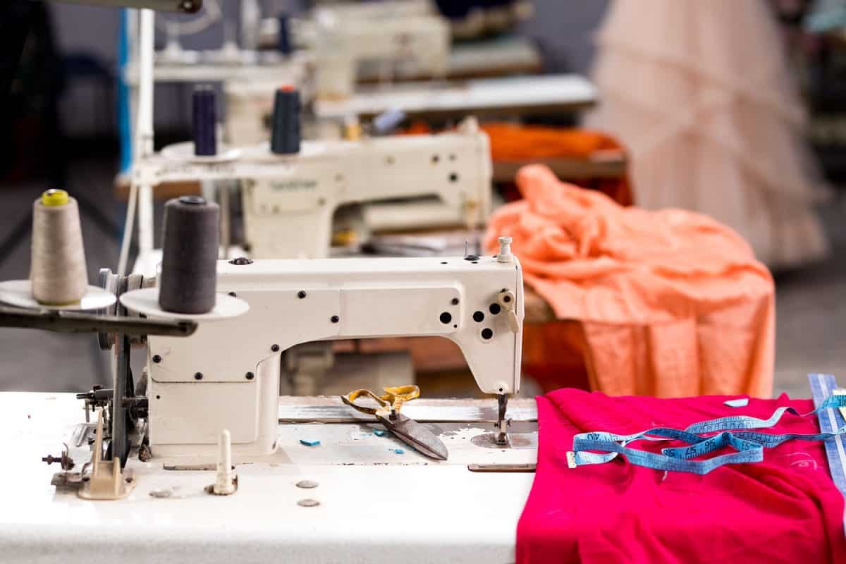 A fabric shop making designer outfits