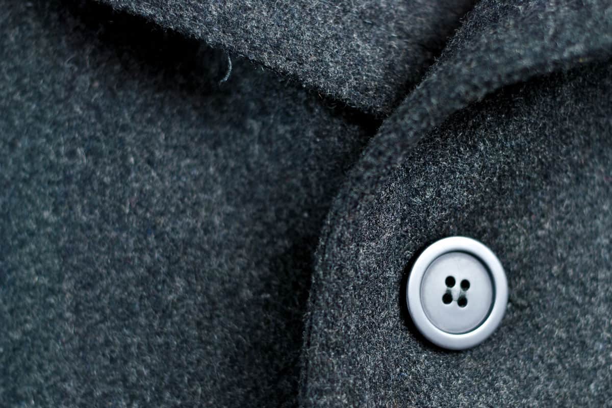 A button of a tuxedo