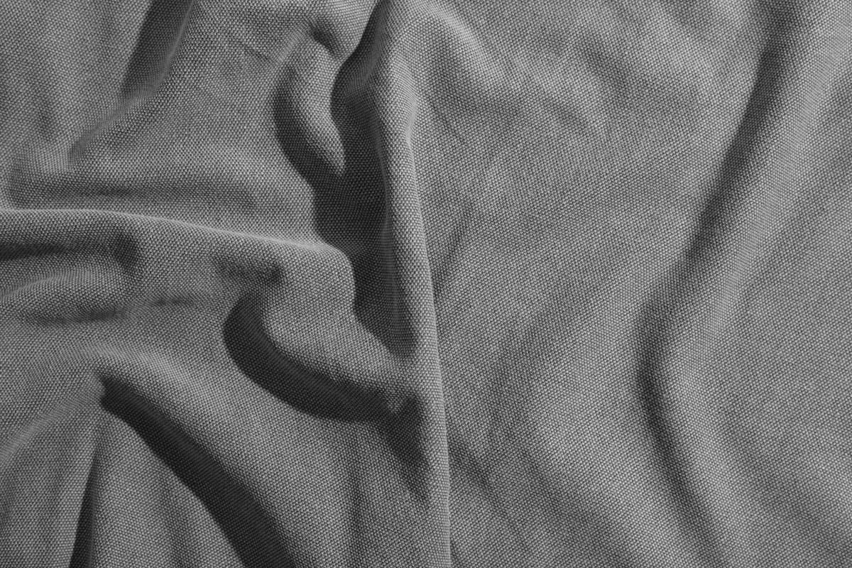 Up close photo of gray fabric