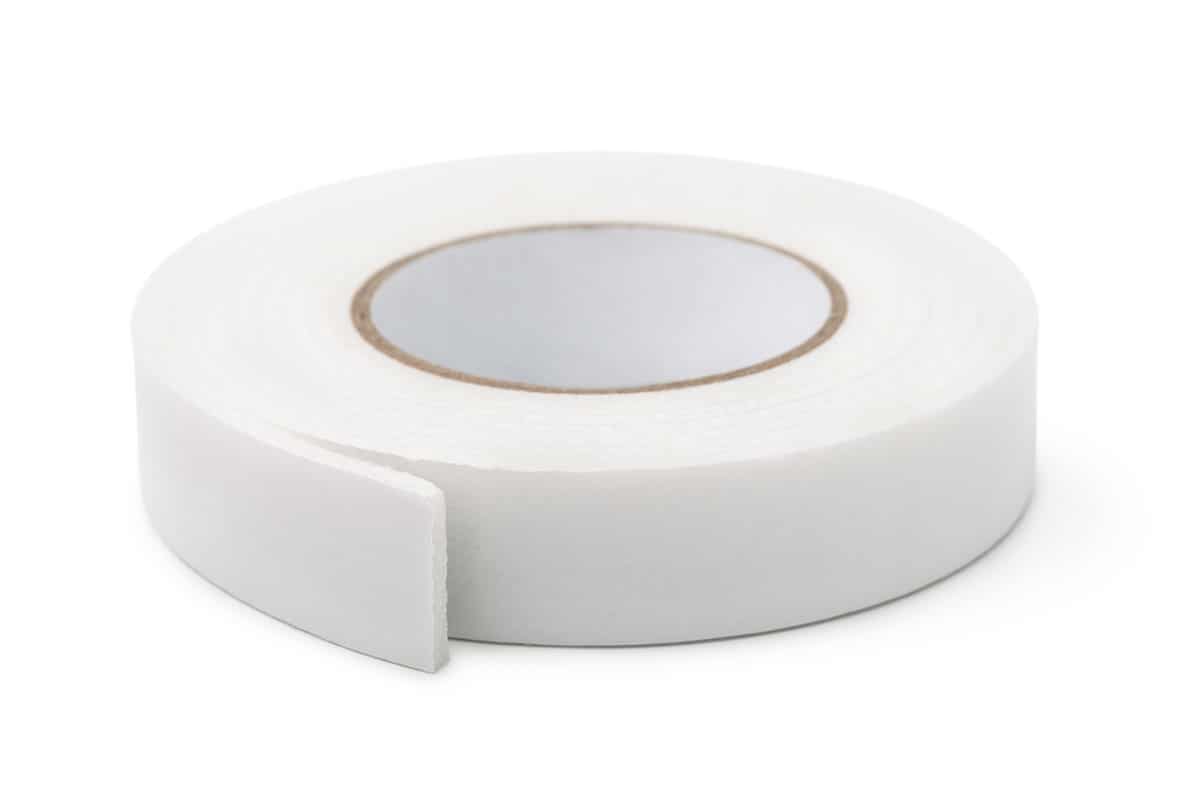 Double sided foam tape isolated on white 