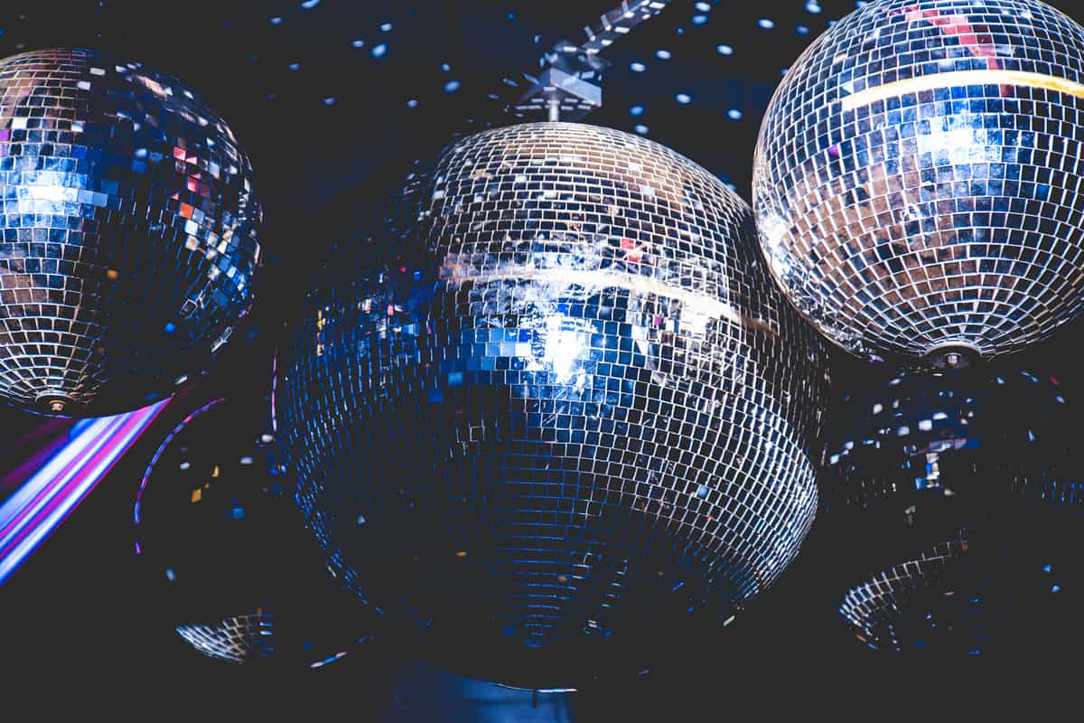 mirror balls in the disco 